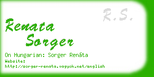 renata sorger business card
